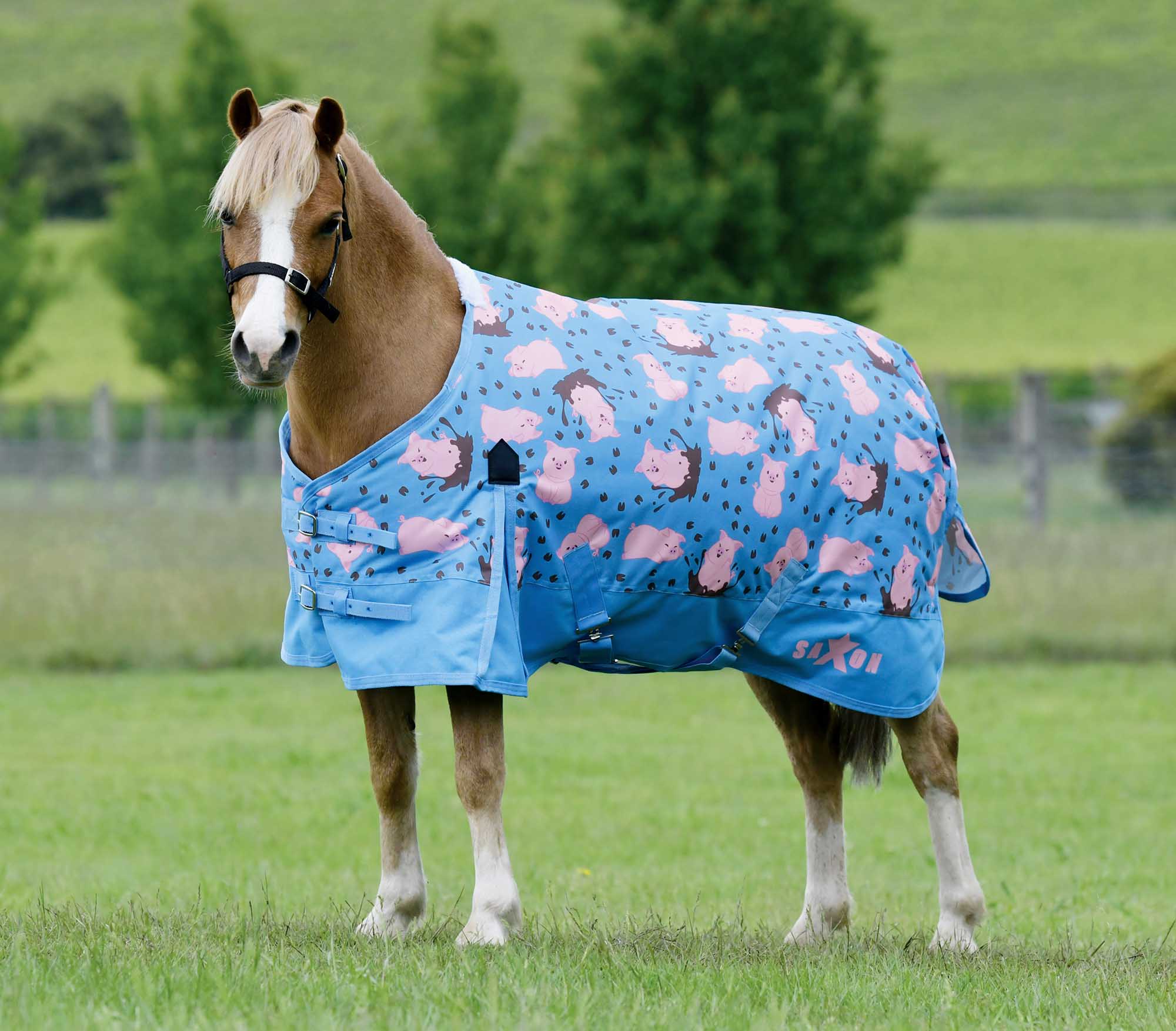 Saxon 600D Pony Standard Neck Blanket, Medium, 180 Grams, Pig Print - Image 1