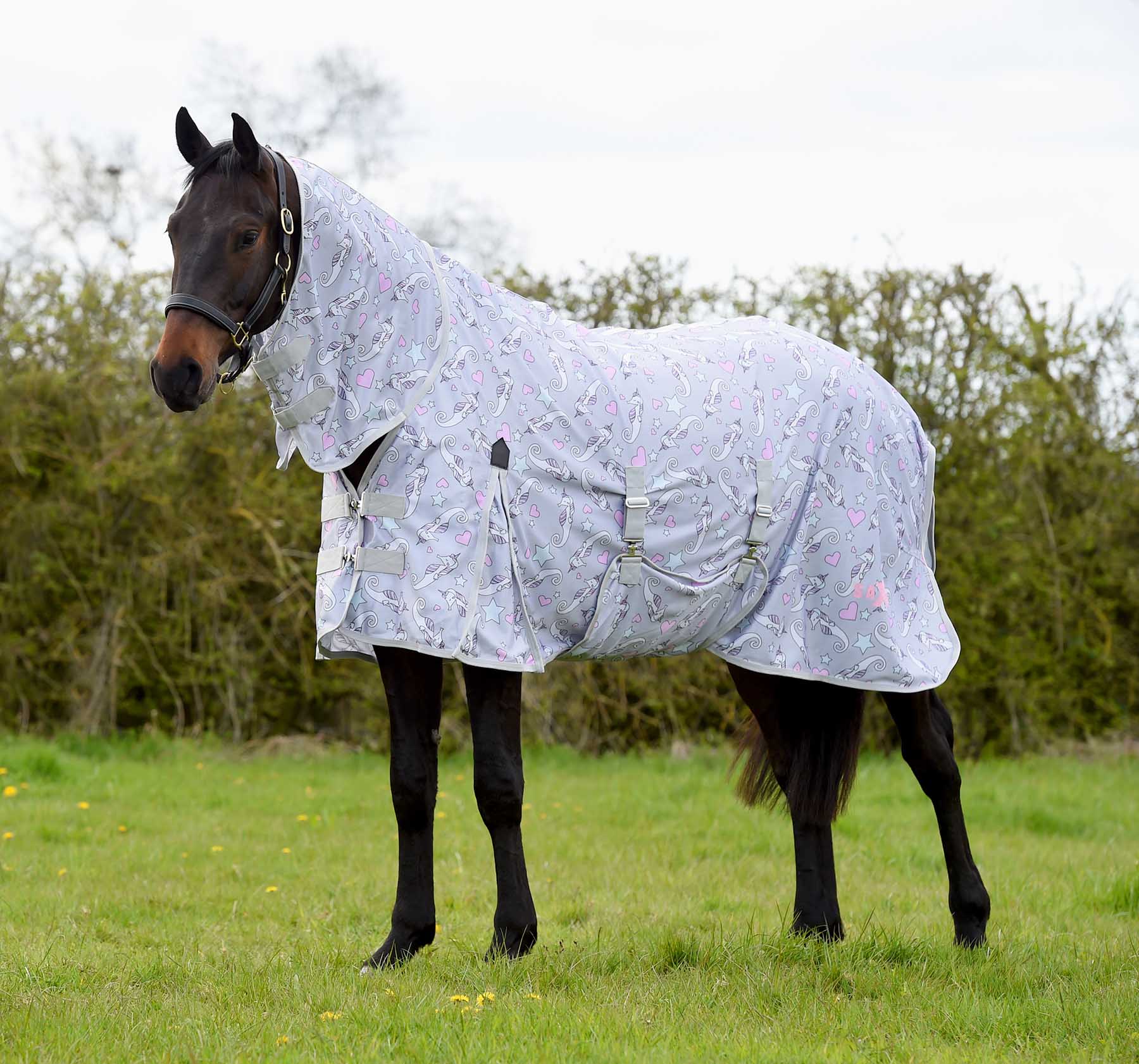 Saxon Combo Neck Horse Fly Sheet with Belly Wrap - Image 1