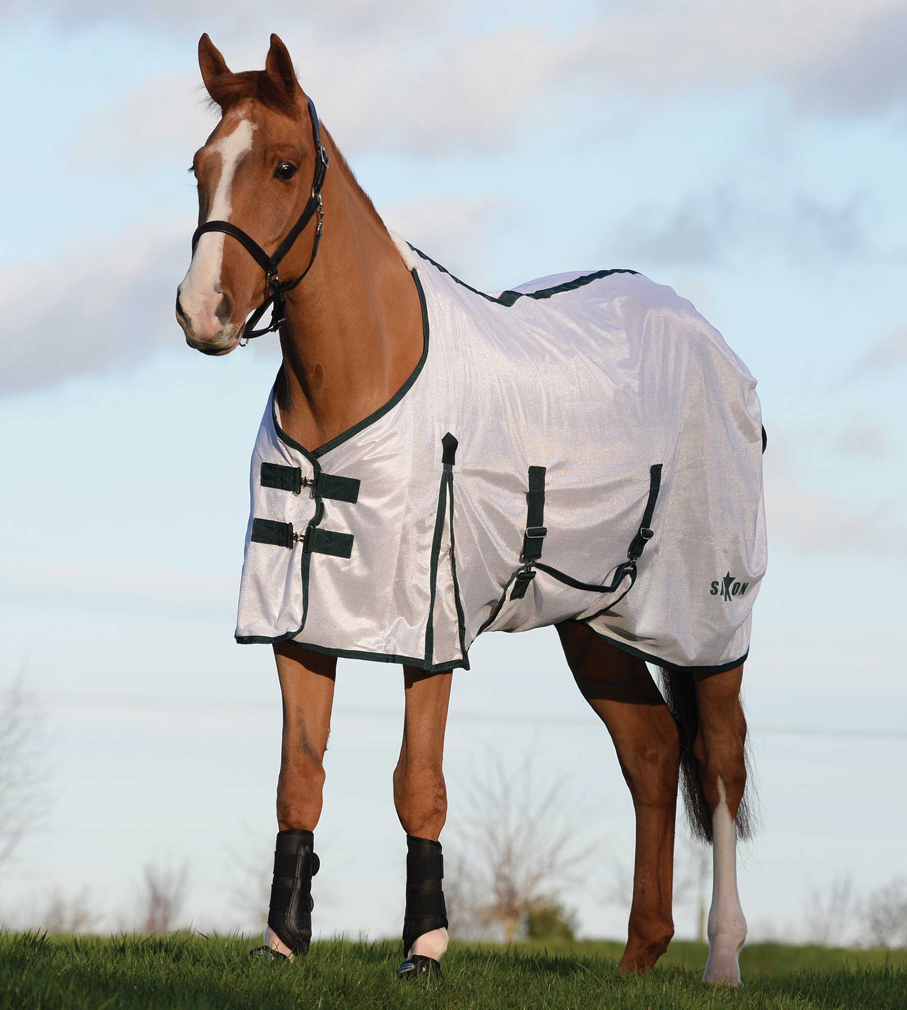 Saxon Standard Neck Mesh Horse Fly Sheet - Image 1