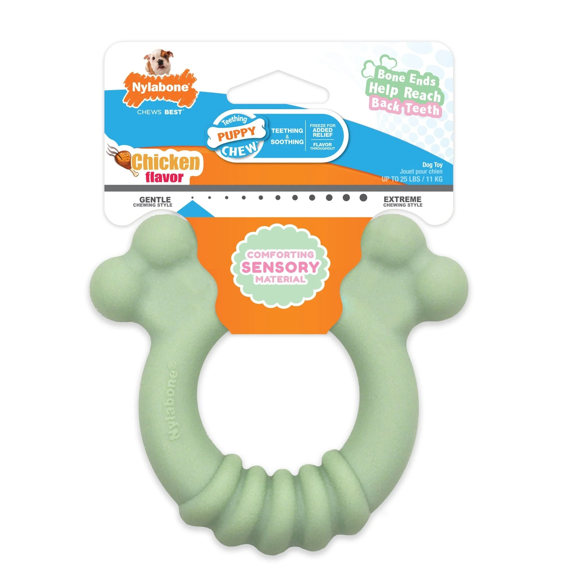 Sensory Material Puppy Teething Ring, Chicken, Small/Regular, Up to 25 Ibs - Image 1