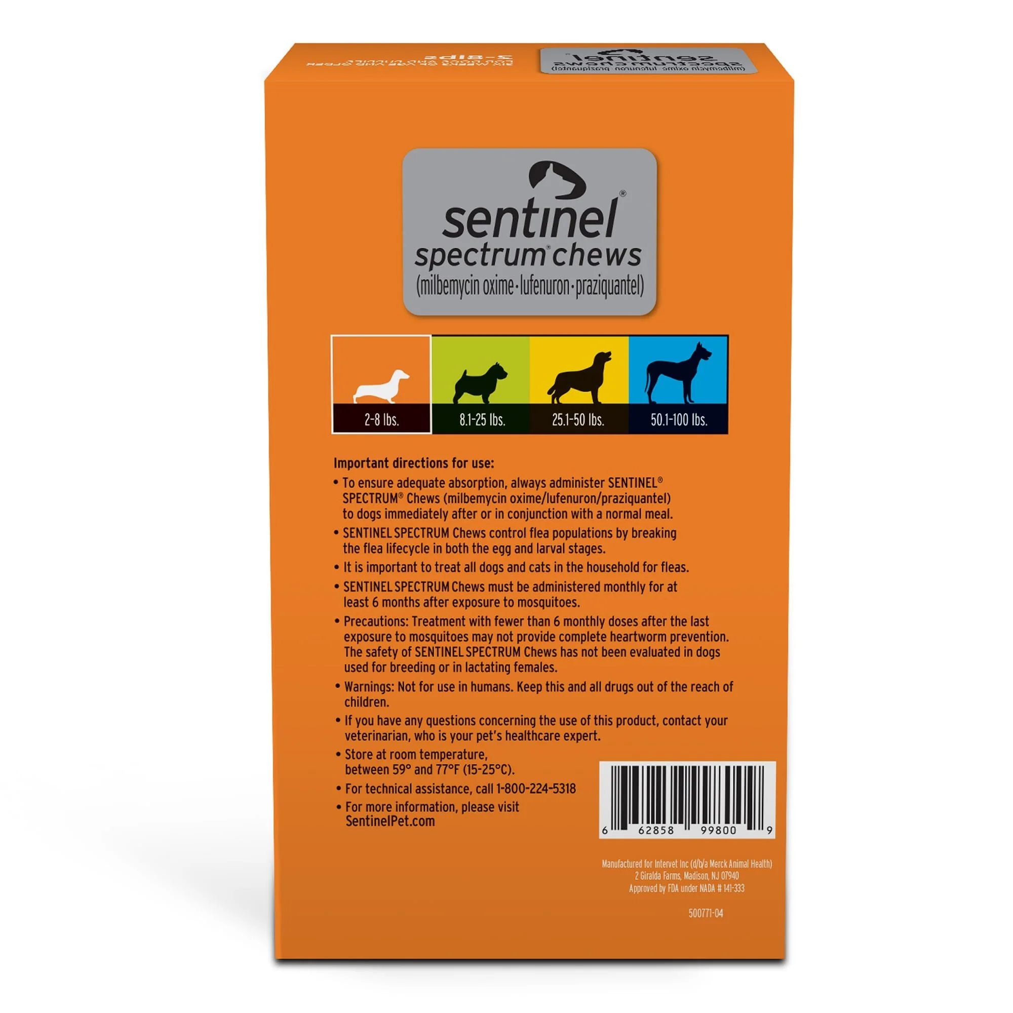 Rx Sentinel Spectrum Chews for Dogs, 6 Chews - Image 2