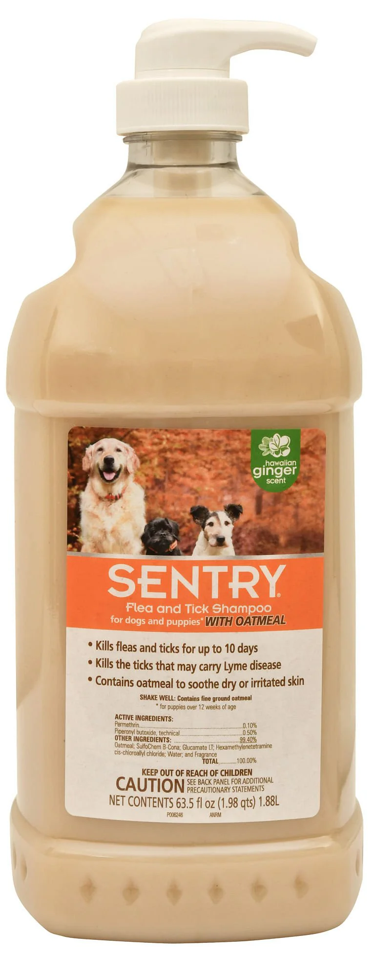 Sentry Flea & Tick Shampoo for Dogs & Puppies, 64 oz - Image 1