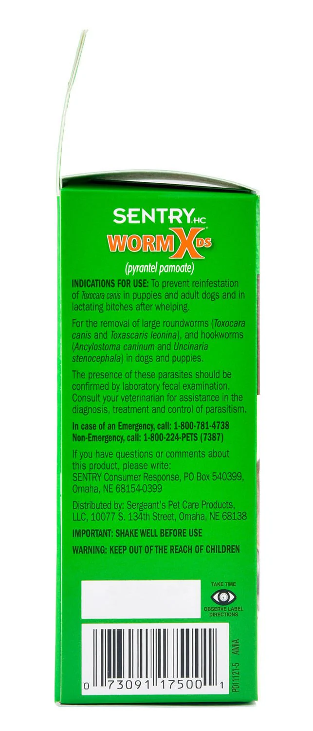 Sentry HC WormX DS Liquid for Dogs, 2 oz - Image 2