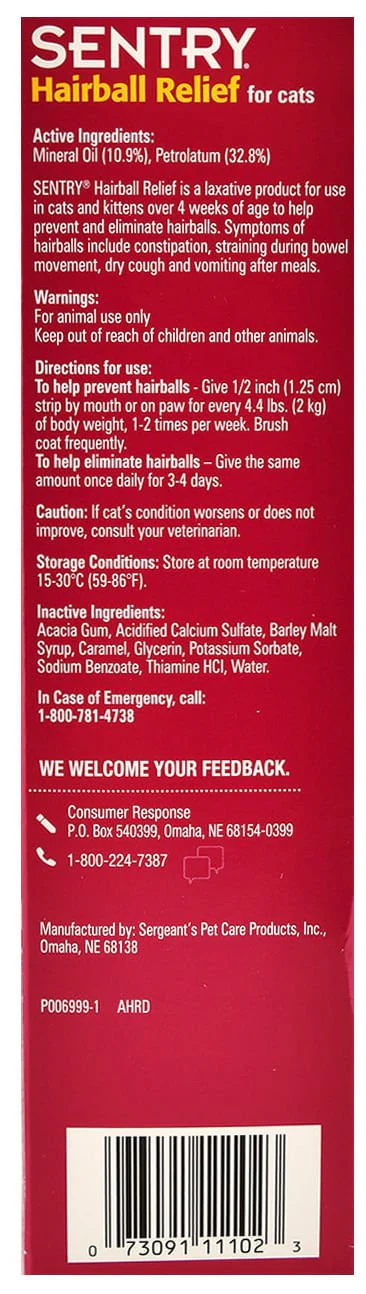 Sentry Petromalt Hairball Relief for Cats - Image 2