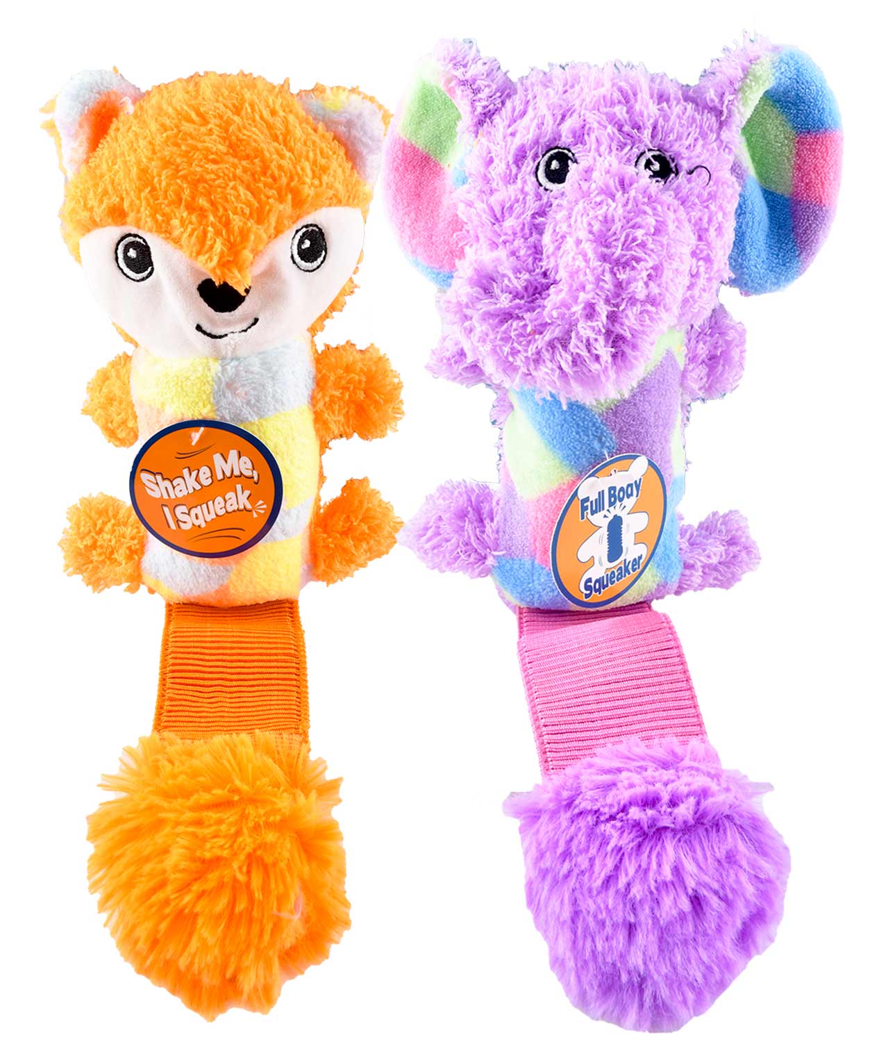 Shake & Squeak Cuddle Tugz Dog Toy, Assorted - Image 1
