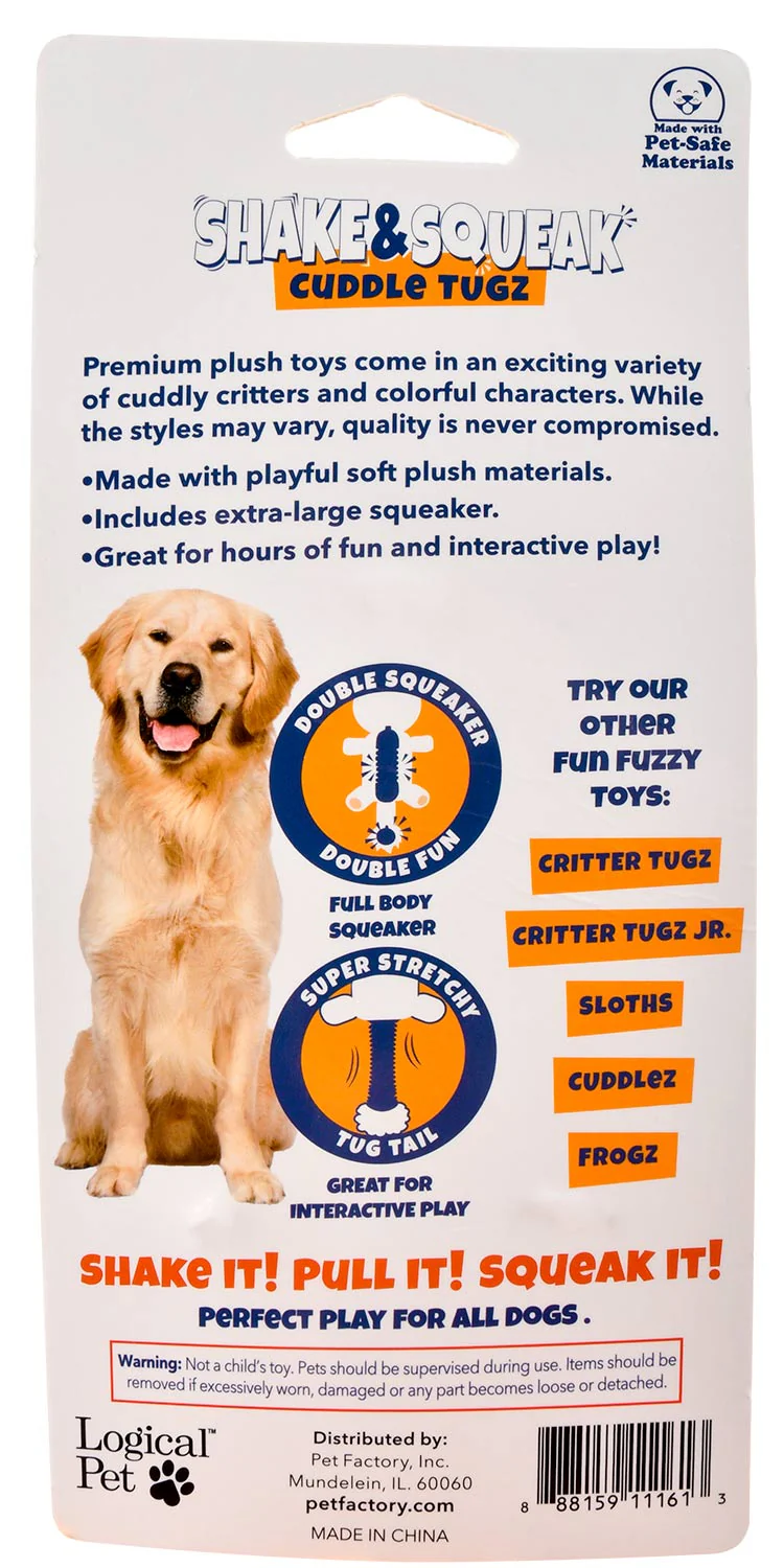 Shake & Squeak Cuddle Tugz Dog Toy, Assorted - Image 2