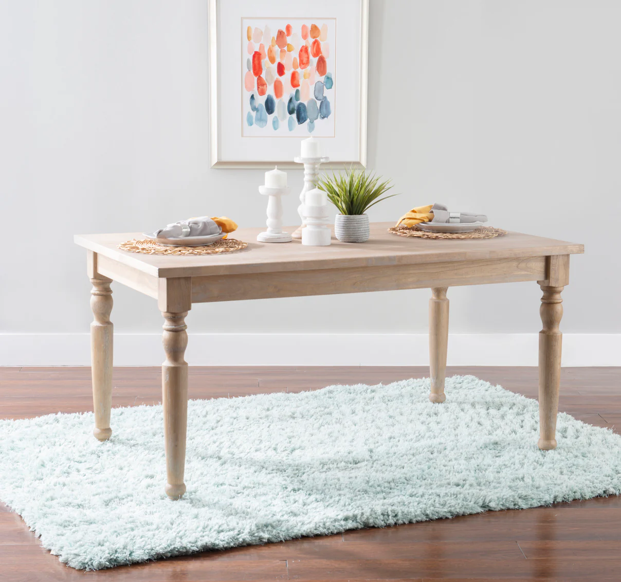 SHIRAZ NATURAL RECTANGLE OAK TABLE 034806LIN01U - Image 3