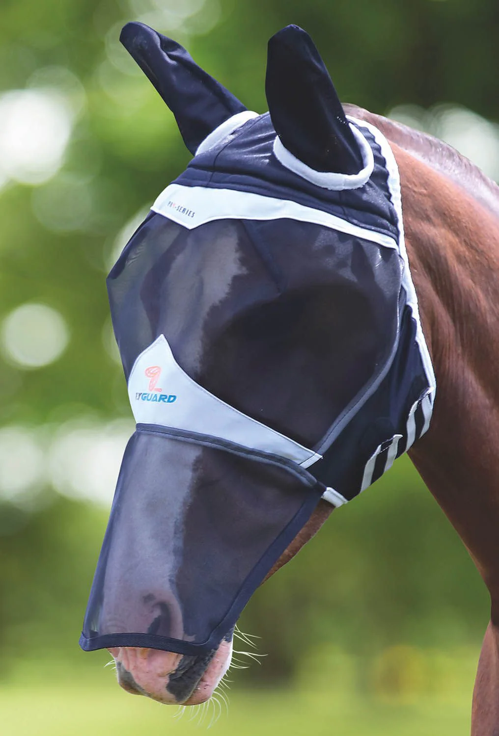 Shires Arma Fine Mesh Horse Fly Mask with Ears & Nose - Image 2