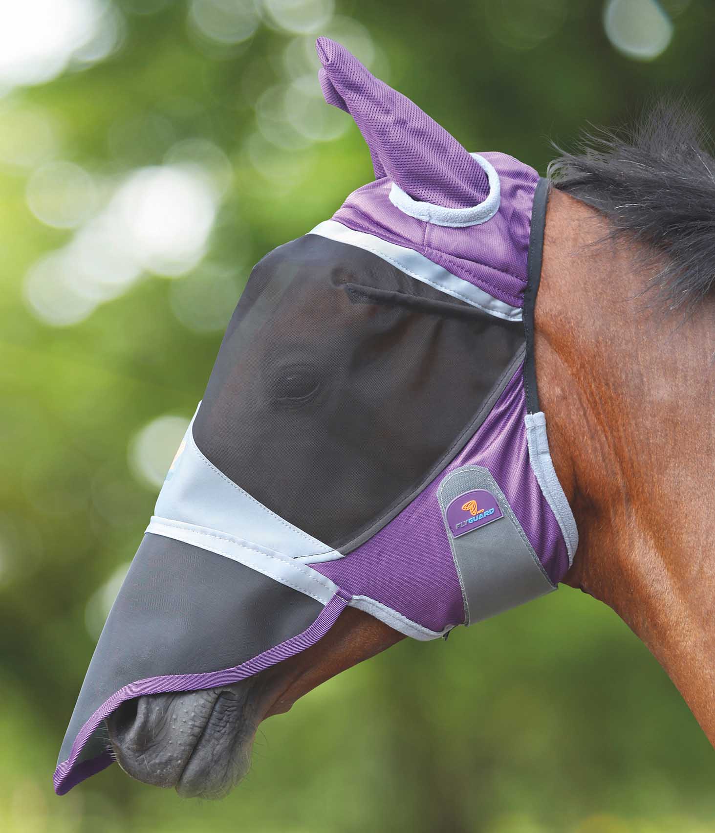 Shires Deluxe Fly Mask with Ears & Nose - Image 2