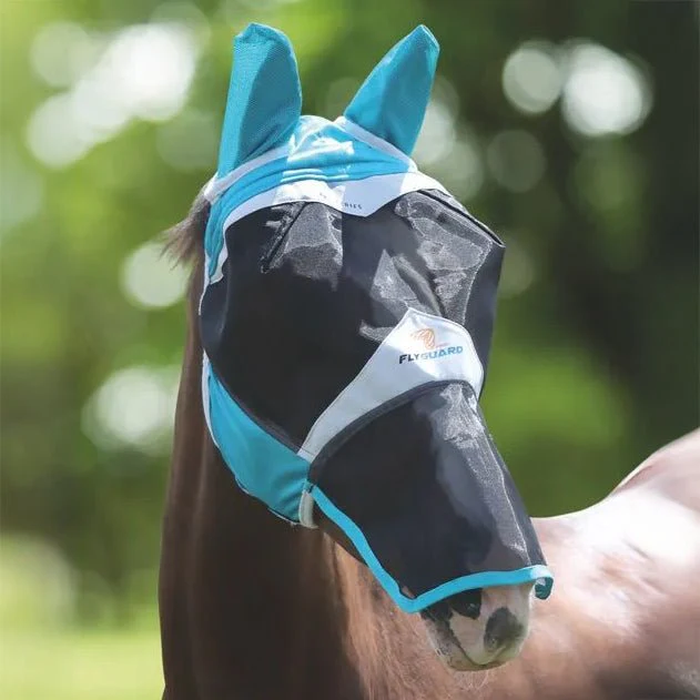 Shires Deluxe Fly Mask with Ears & Nose - Image 3
