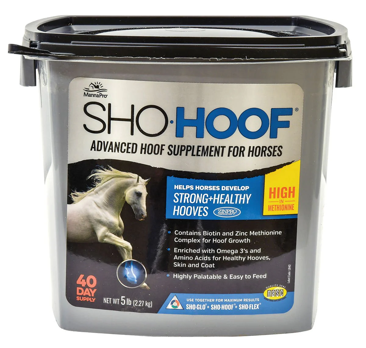 Sho-Hoof® Hoof Supplement for Horses, 5 lb (40 servings) - Image 1