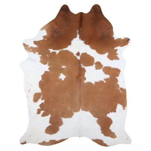 Showman Brown & White Natural Cowhide Rug, Large - Image 1