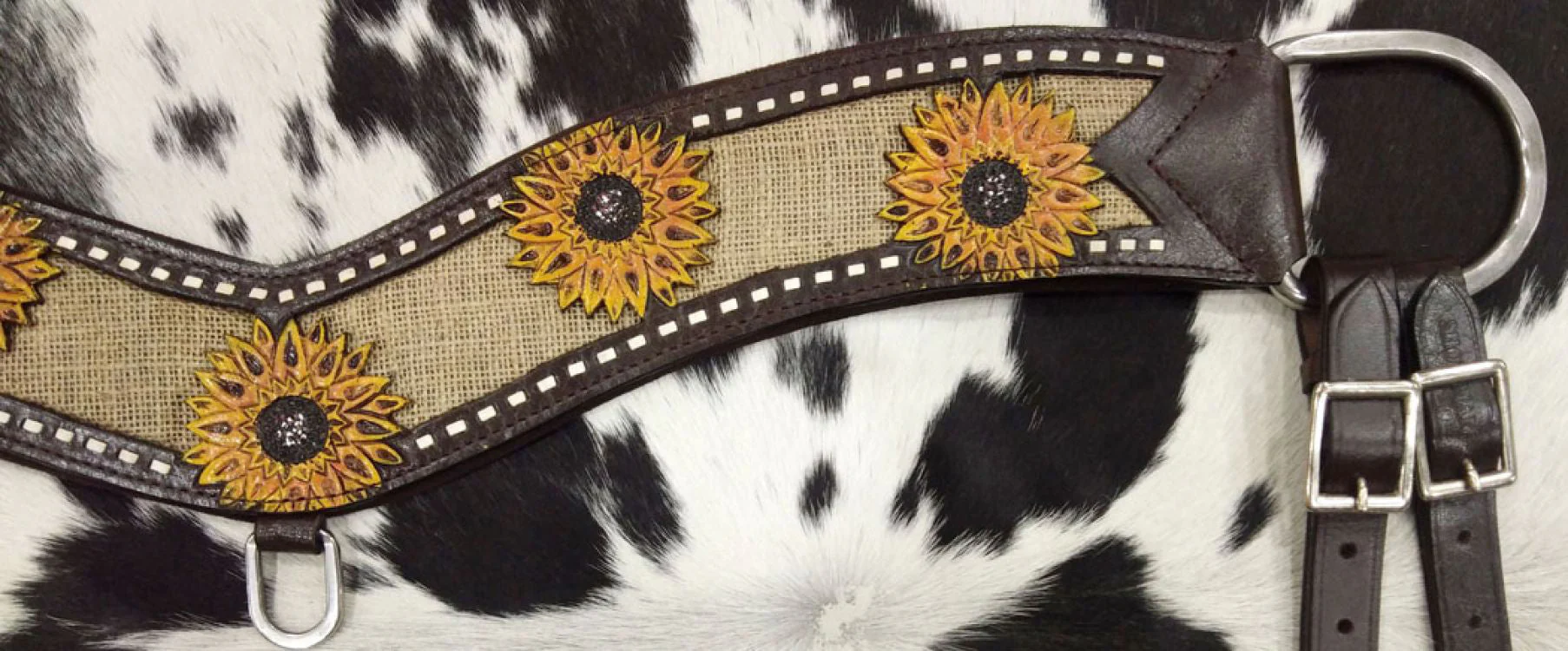 Showman Hand Painted Sunflower Tripping Collar - Image 2