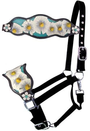 Showman Poppy Flower Bronc Nose Halter - Image 1