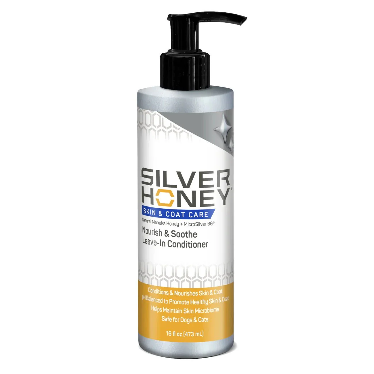 Silver Honey Skin & Coat Care Nourish & Soothe Leave-In Conditioner for Dogs & Cats, 16 oz - Image 1