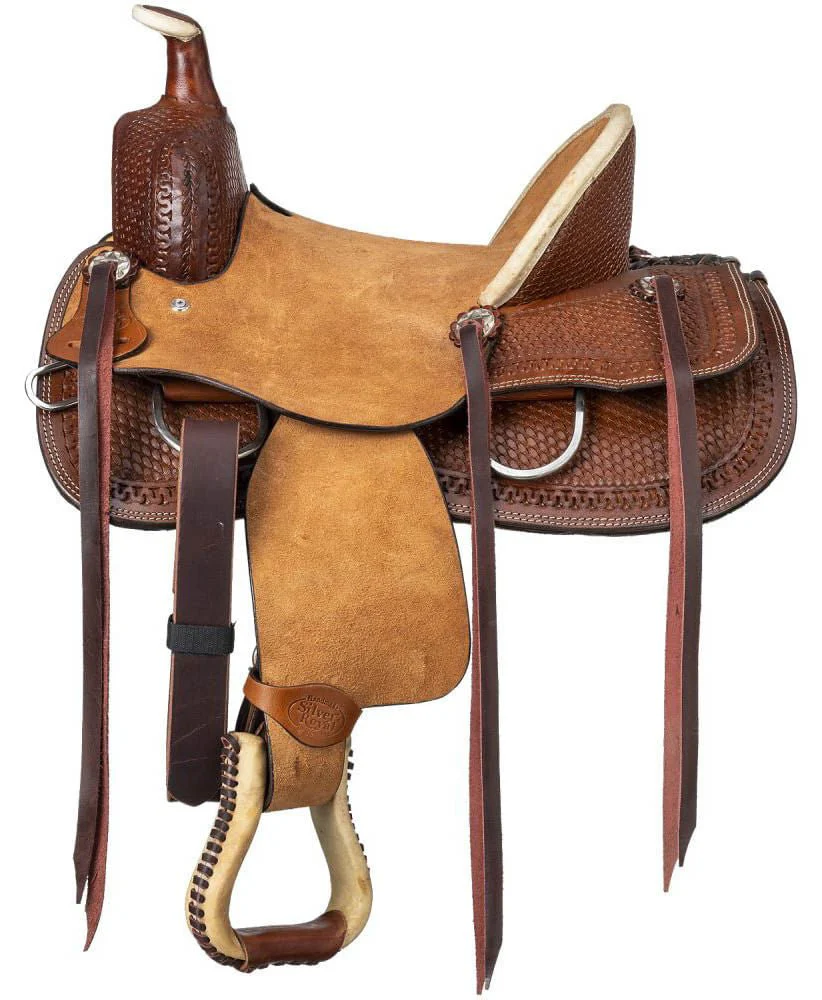 Silver Royal Youth Bodie Hard Seat Ranch Saddle - Image 1