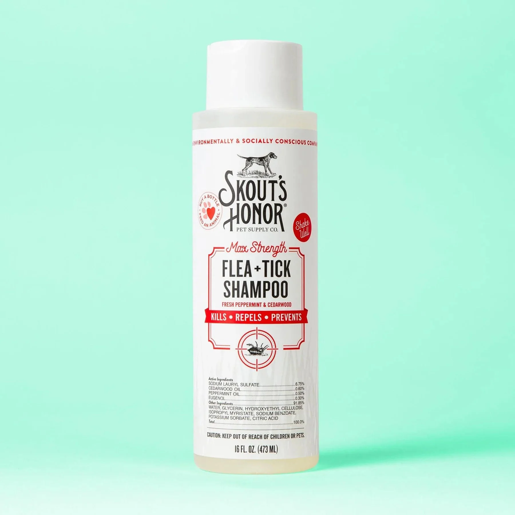 Skout's Honor Flea + Tick Shampoo for Dogs, 16 oz - Image 1