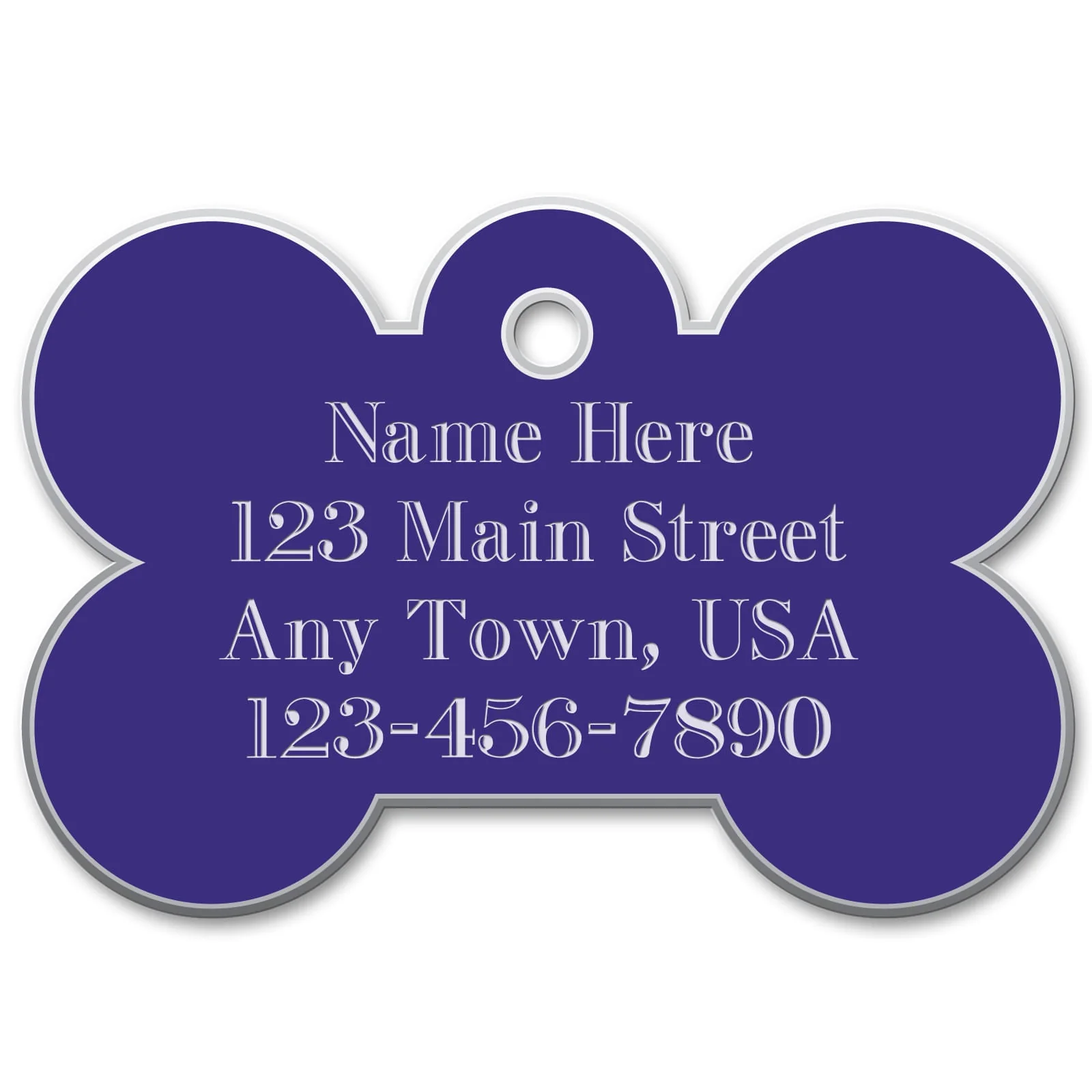 Jeffers Custom Personalized Engraved Bone ID Dog Tags