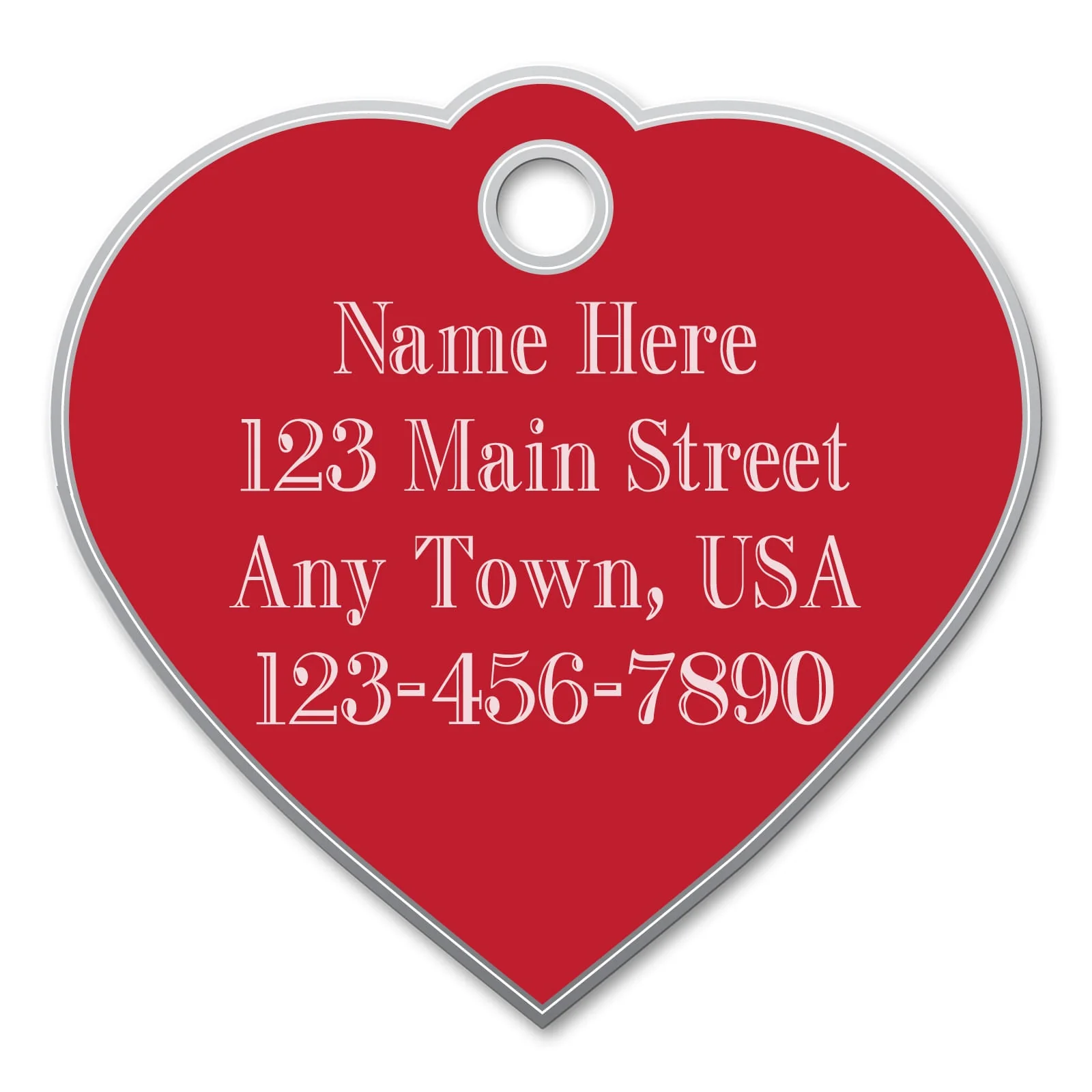 Jeffers Custom Personalized Engraved Heart Shaped ID Tags for Dogs & Cats - Image 2