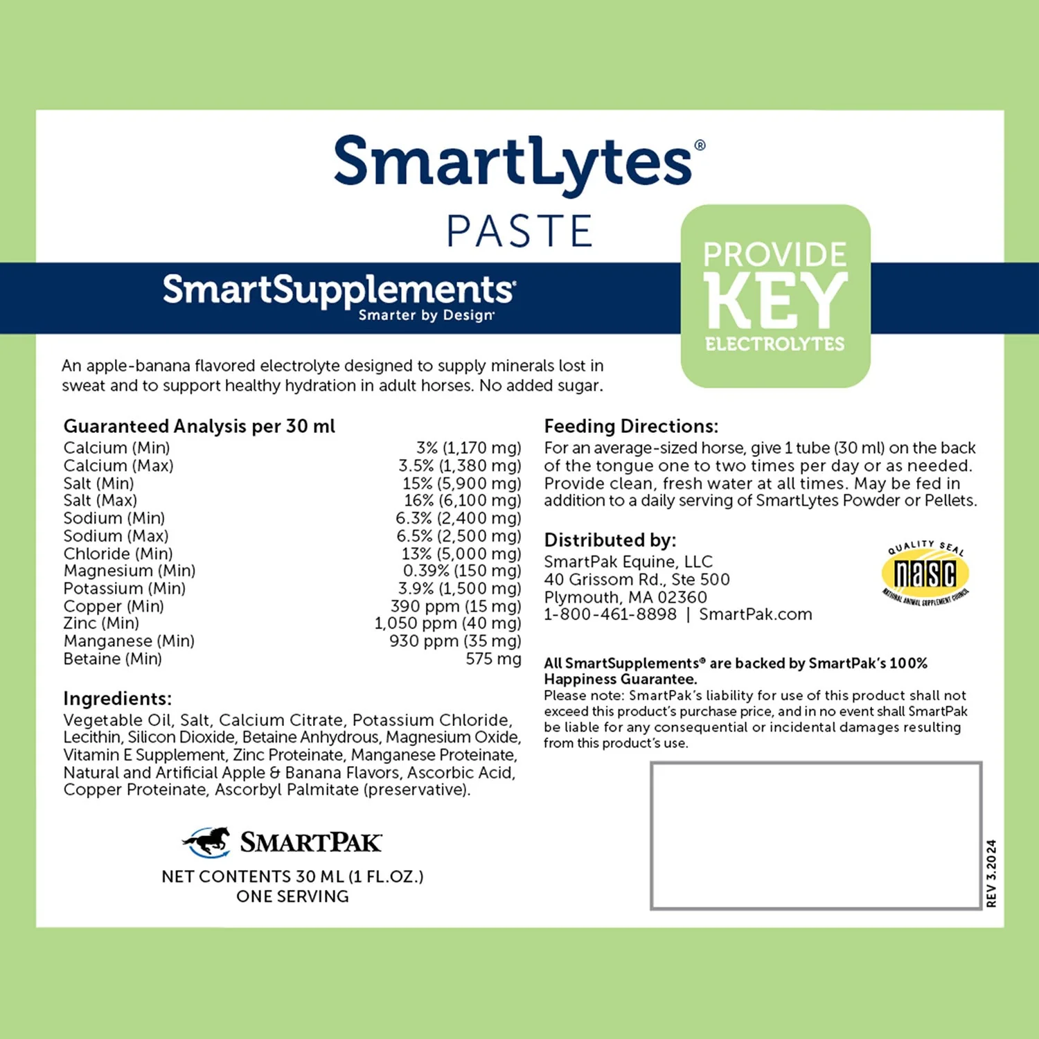 SmartEquine SmartLytes Electrolyte Paste for Horses - Image 2