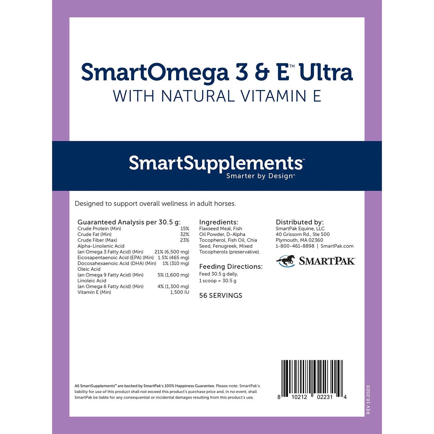 SmartEquine SmartOmega 3 & E Ultra Wellness Support for Horses - Image 2