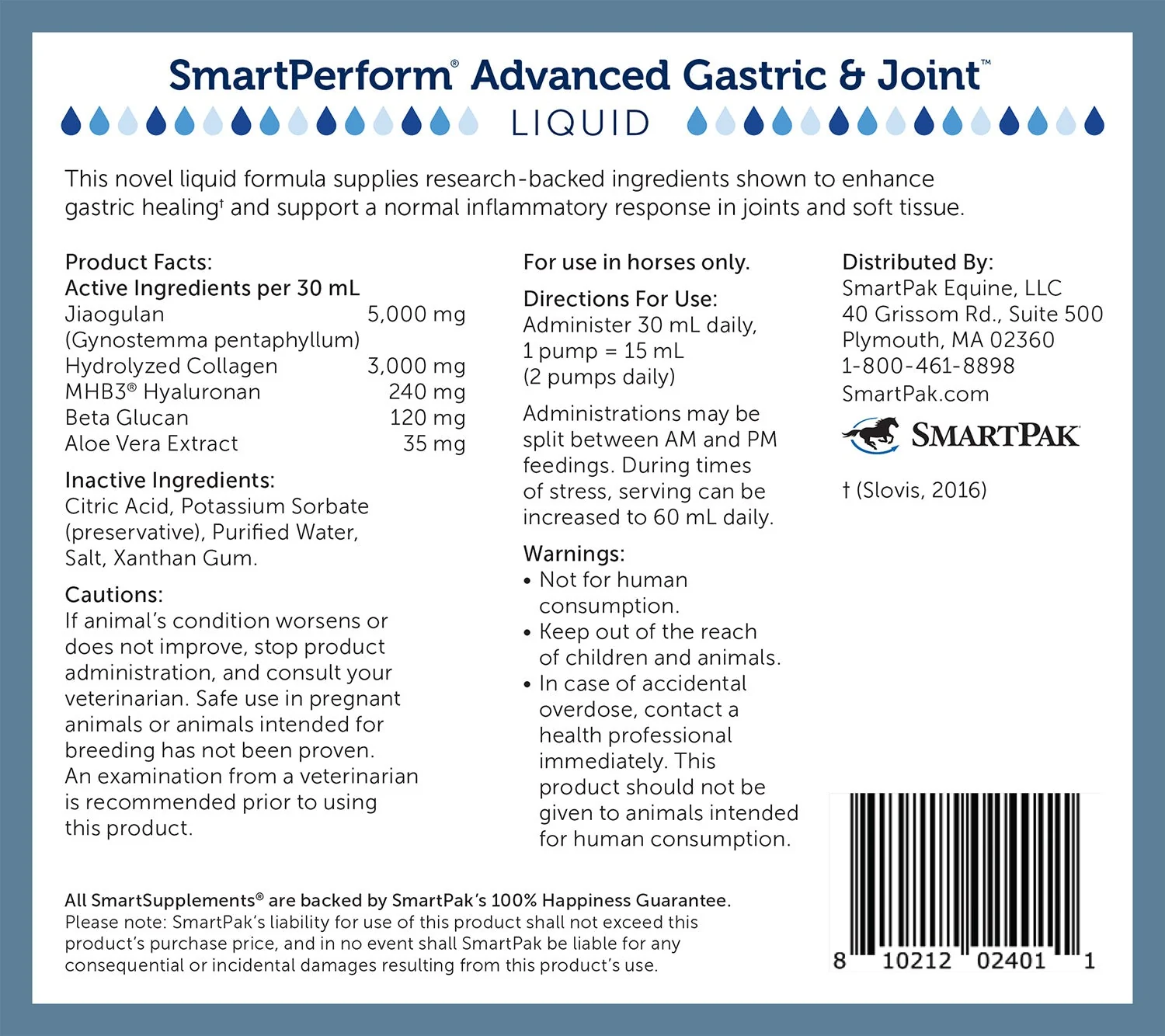 SmartEquine SmartPerform Advanced Gastric & Joint, Liquid - Image 2
