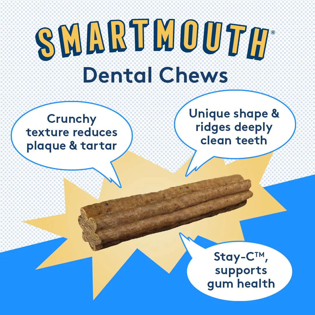 Smartmouth 7-in-1 Dental Chews for Dogs – Plaque Control, Fresh Breath, Glucosamine & Omega Support, Natural, Non-GMO - Image 3
