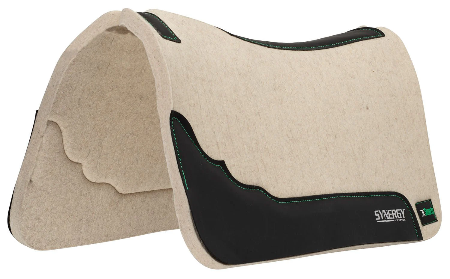 Smarty x Synergy Contoured Steam Pressed 100% Merino Wool Felt Performance Saddle Pad - Image 1