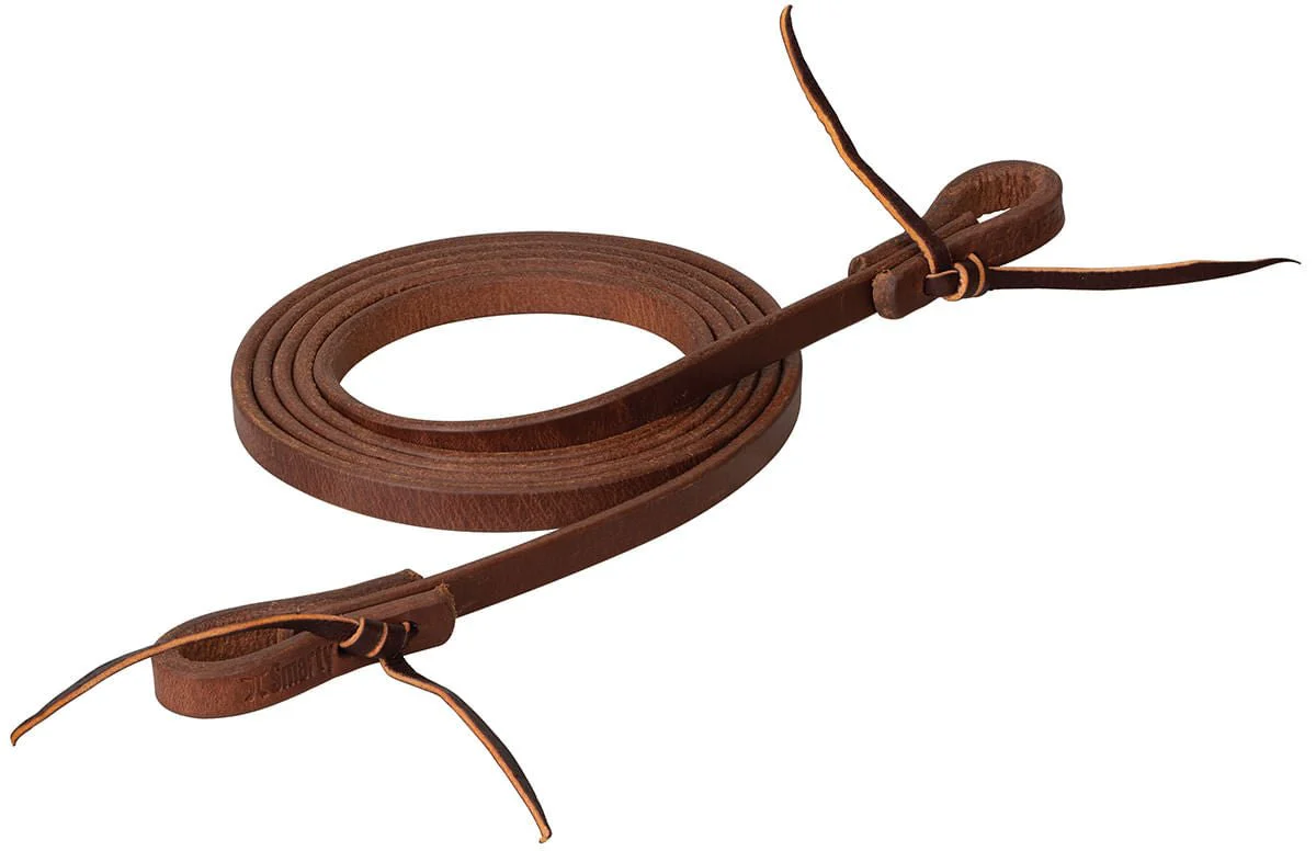 Smarty x Synergy Heavy Harness Leather Roper Rein with Loop End - Image 1
