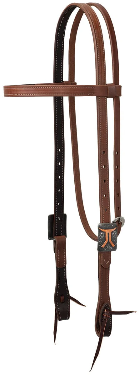 Smarty x Synergy Latigo Lined Oiled Harness Leather Headstall - Image 1