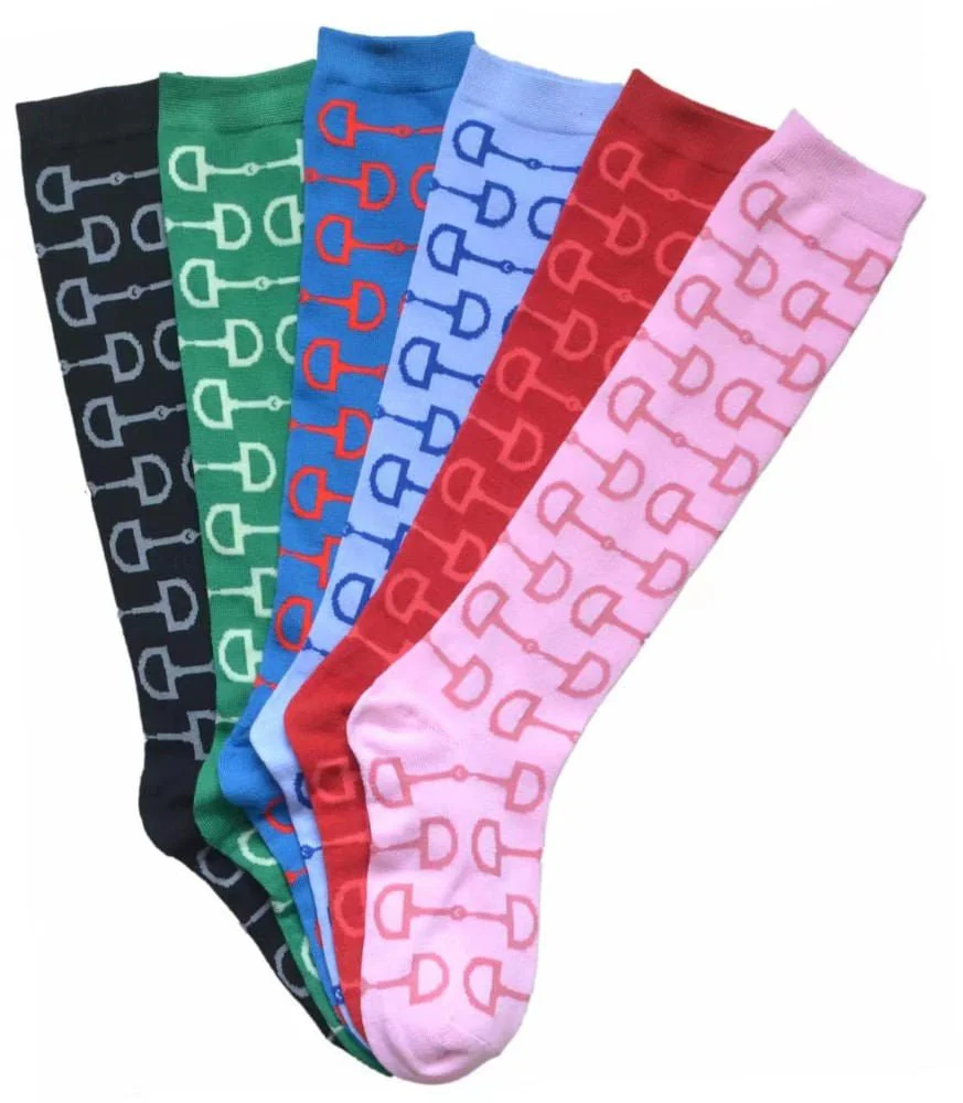 Snaffle Bits Knee Socks, 6 Pack