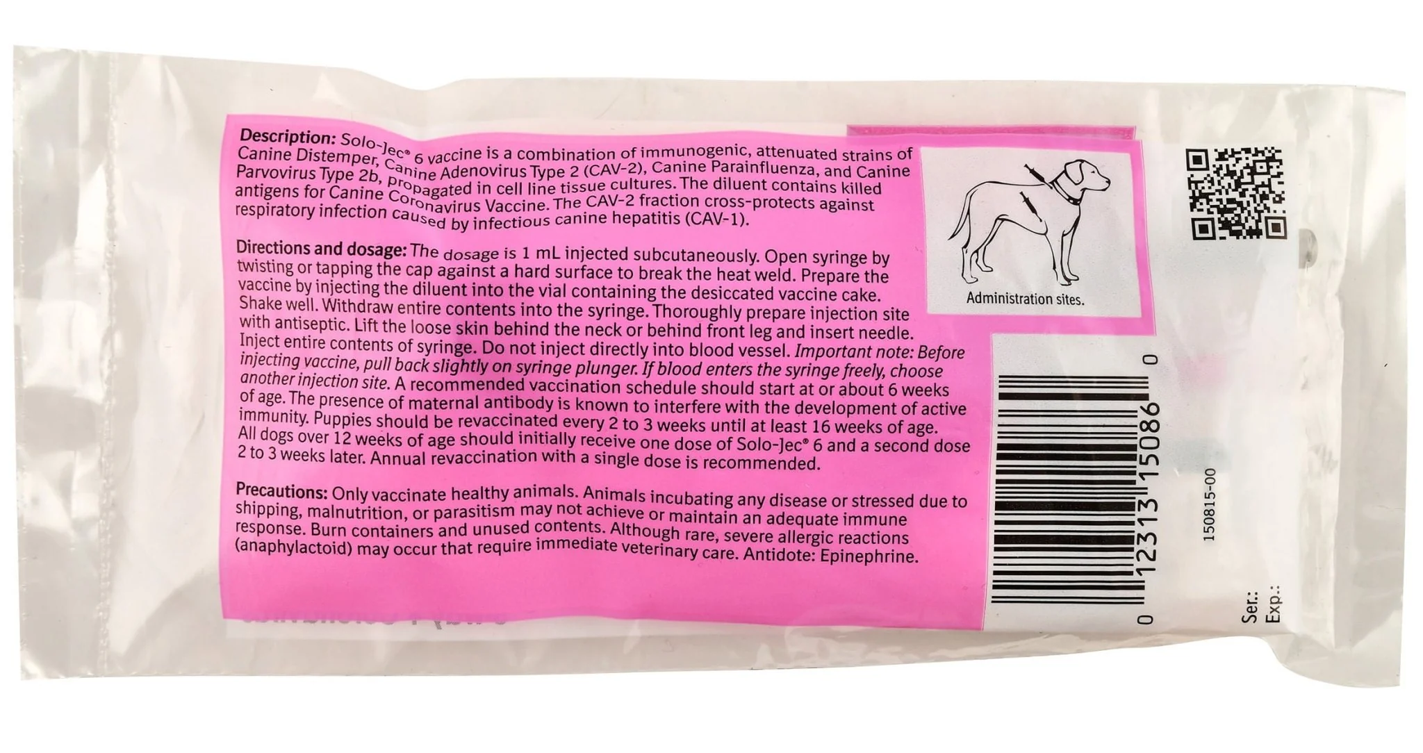 Solo-Jec 6 (6 Way Dog Vaccine), Single Dose - Image 2