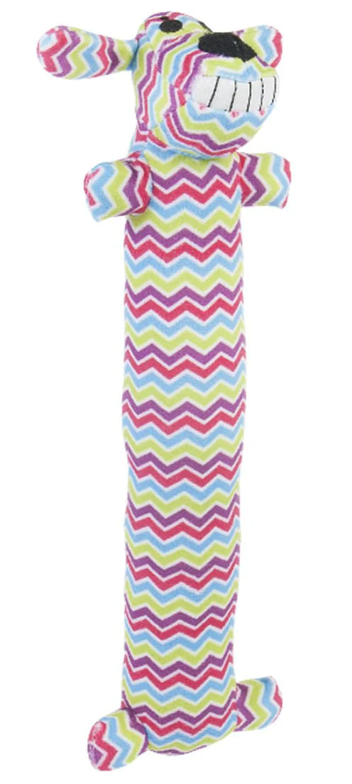Spring Loofa Dog, Chevron, 12" - Image 1