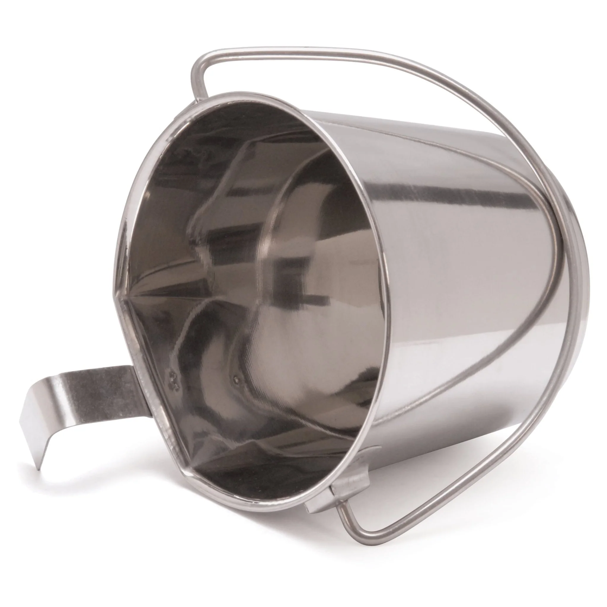 Jeffers Flat-Sided Stainless Steel Pails with Hook & Handle - Image 3