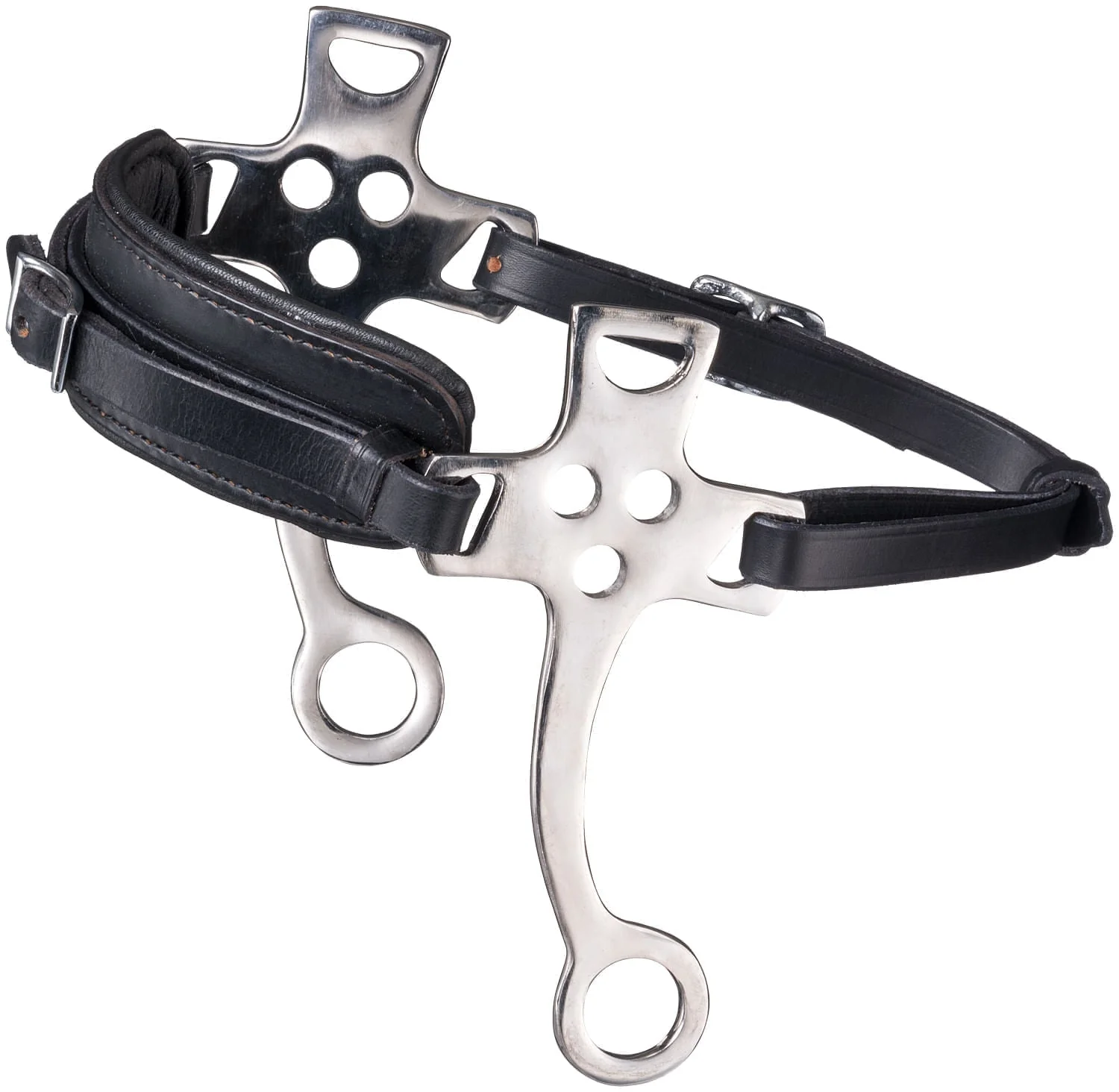 Stainless Steel Leather Nose Hackamore - Image 1