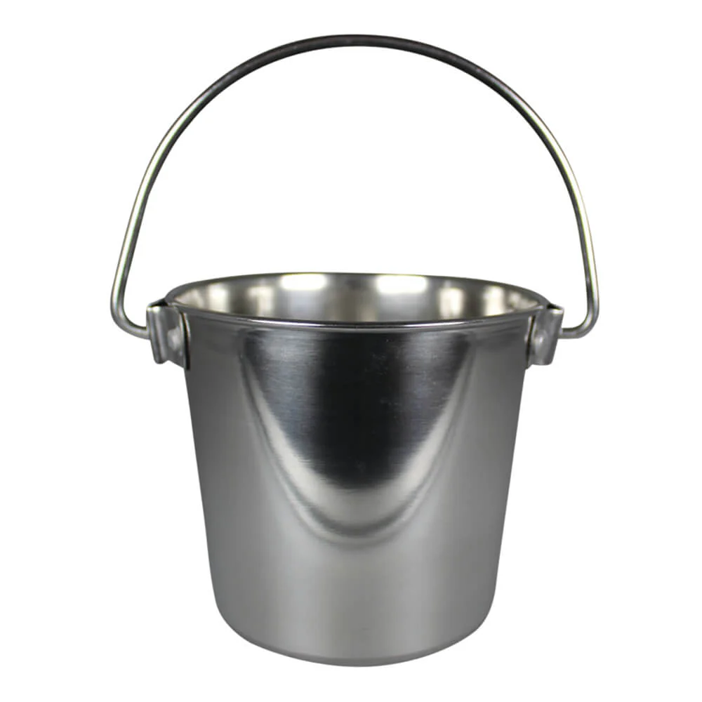 Stainless Steel Pail, Round with Rivets - Image 3