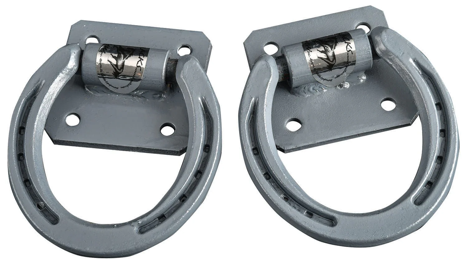 Steel Gray Horseshoe Cross Ties, Pair - Image 1