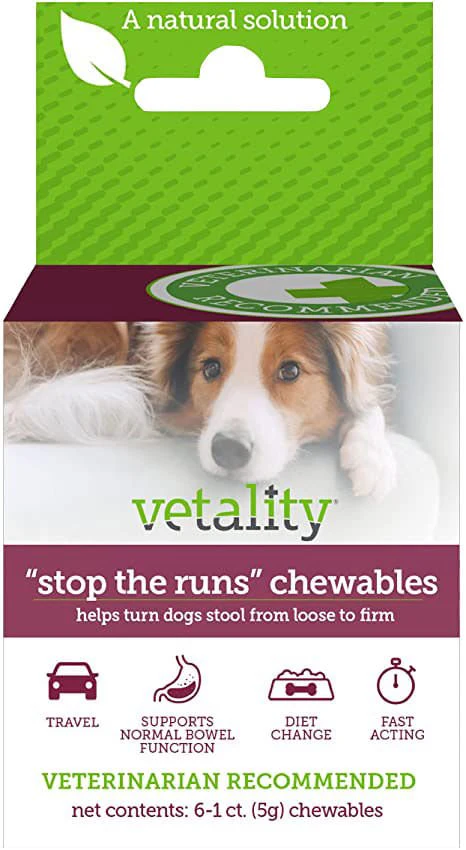 ‘Stop the Runs’ Anti-Diarrhea Chewables for Dogs, 6-1 ct