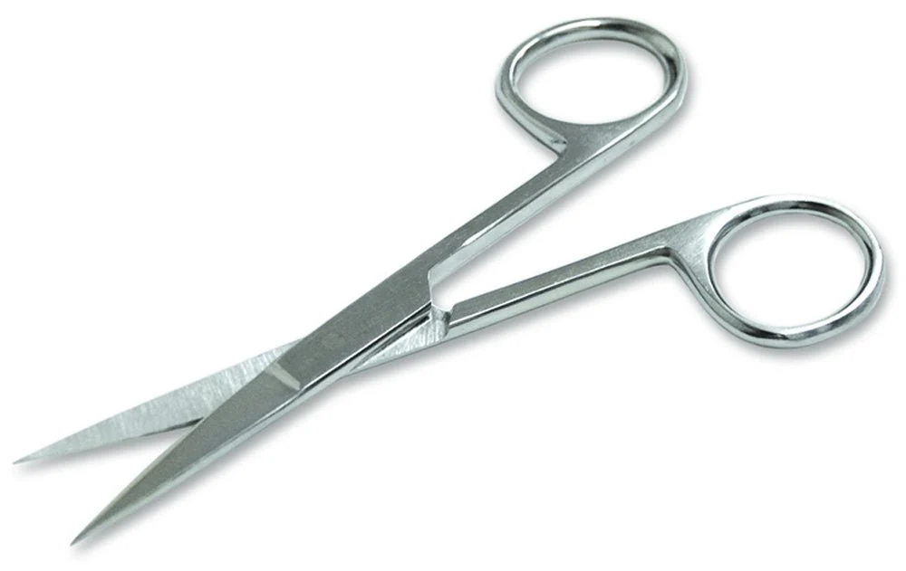 Straight Operating Room Scissors, Sharp/Sharp, 4.5" - Image 1