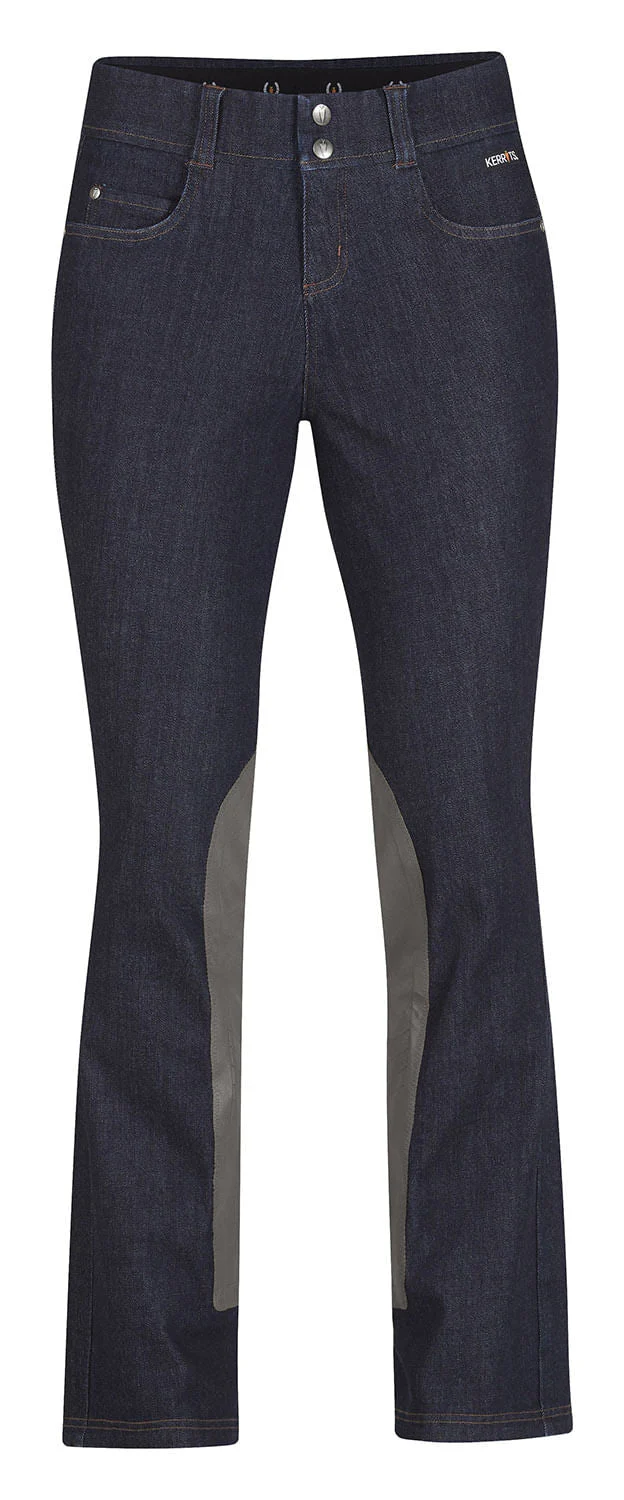 Kerrits Women's Stretch Denim Extended Knee Patch Bootcut Riding Jeans - Image 1