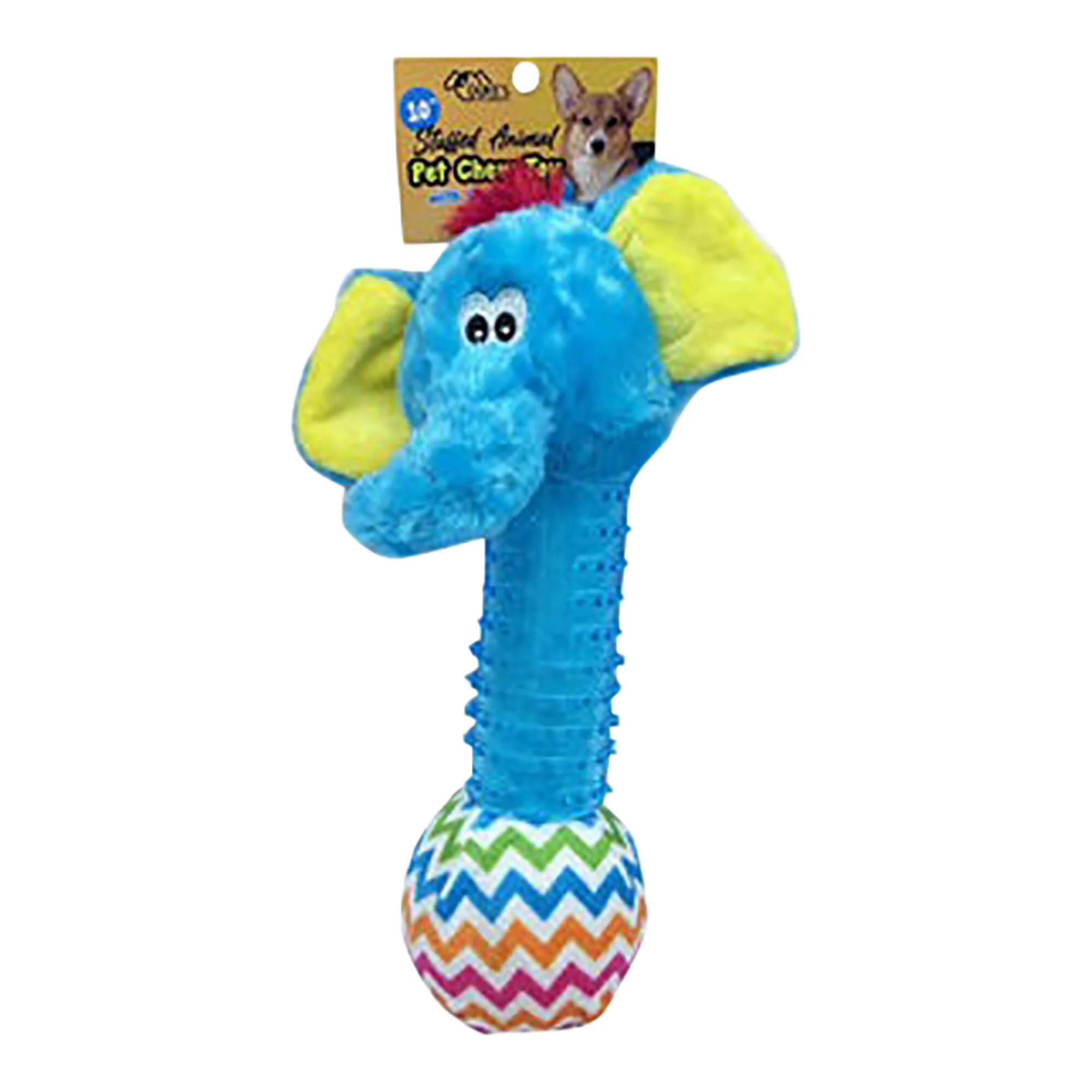 Stuffed Elephant Head Sensory Toy, 10" - Image 1