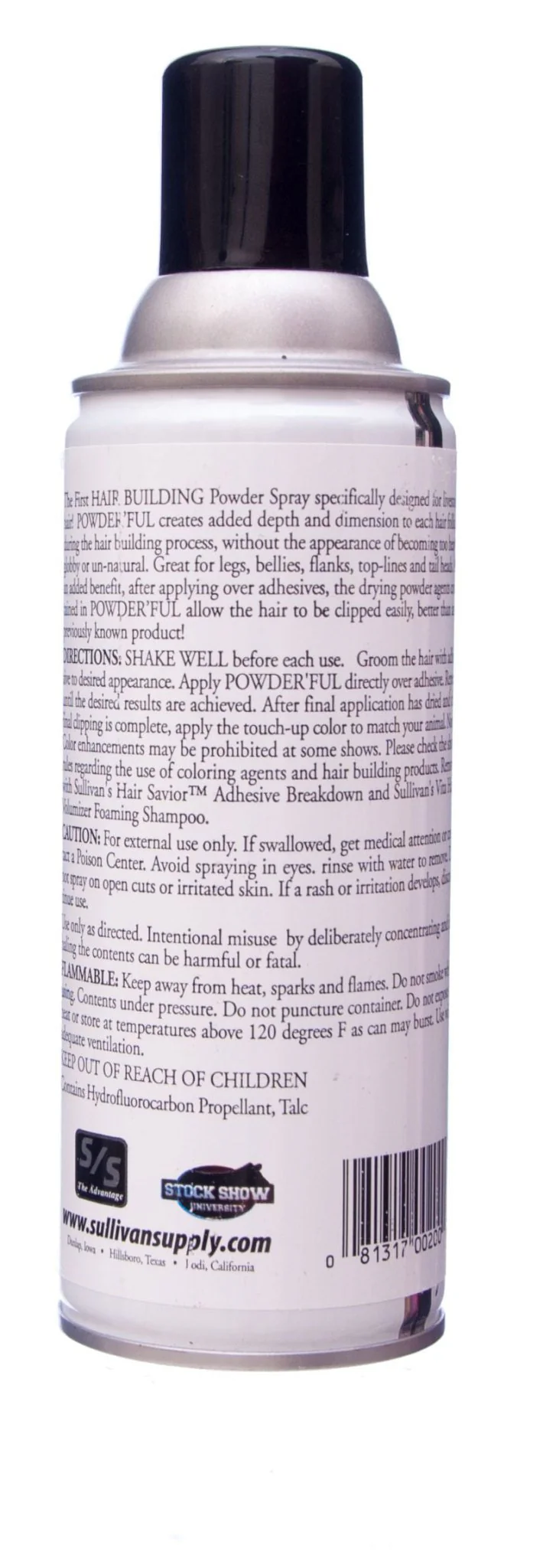 Sullivan's Powder'ful Livestock Hair Thickening Powder, White, 9.5 oz - Image 2