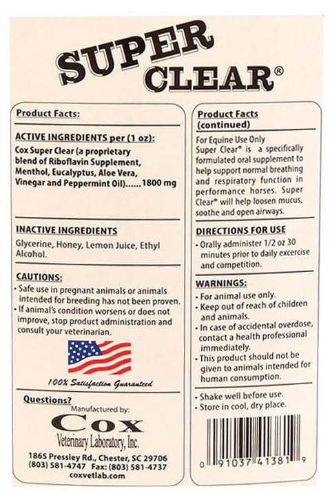 Super Clear Liquid Respiratory Supplement for Horses - Image 2
