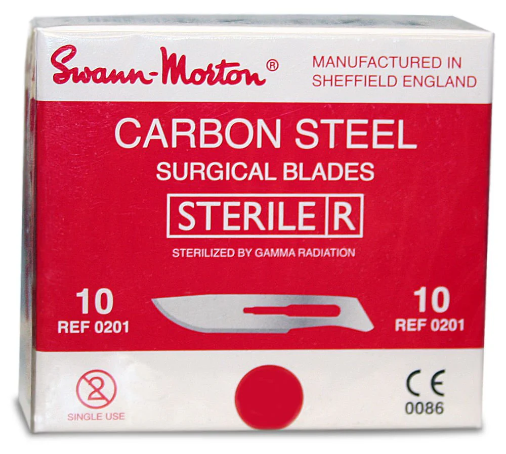 Swann Morton Scalpel Blades, #10, 100 ct - Image 1