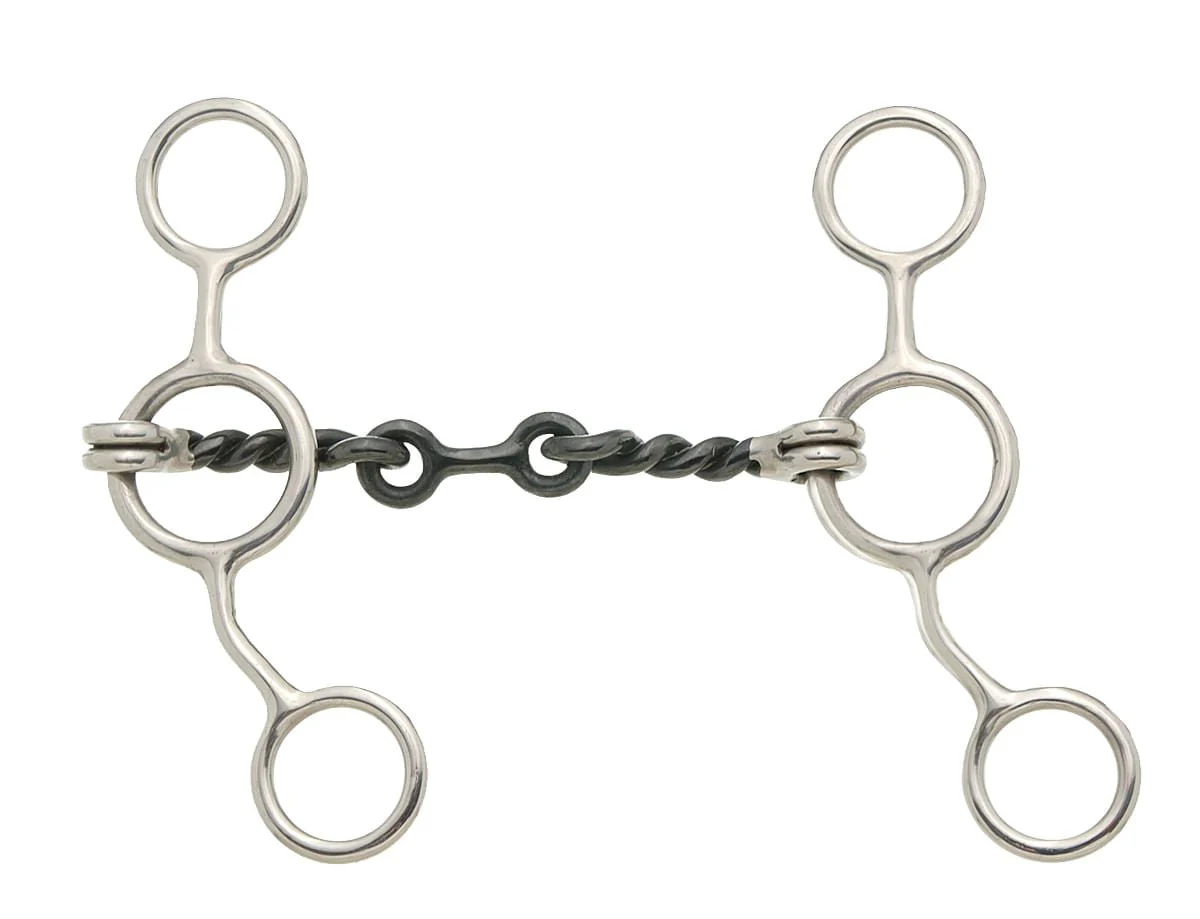 Sweet Iron Dogbone Twisted Wire Gag Snaffle - Image 2