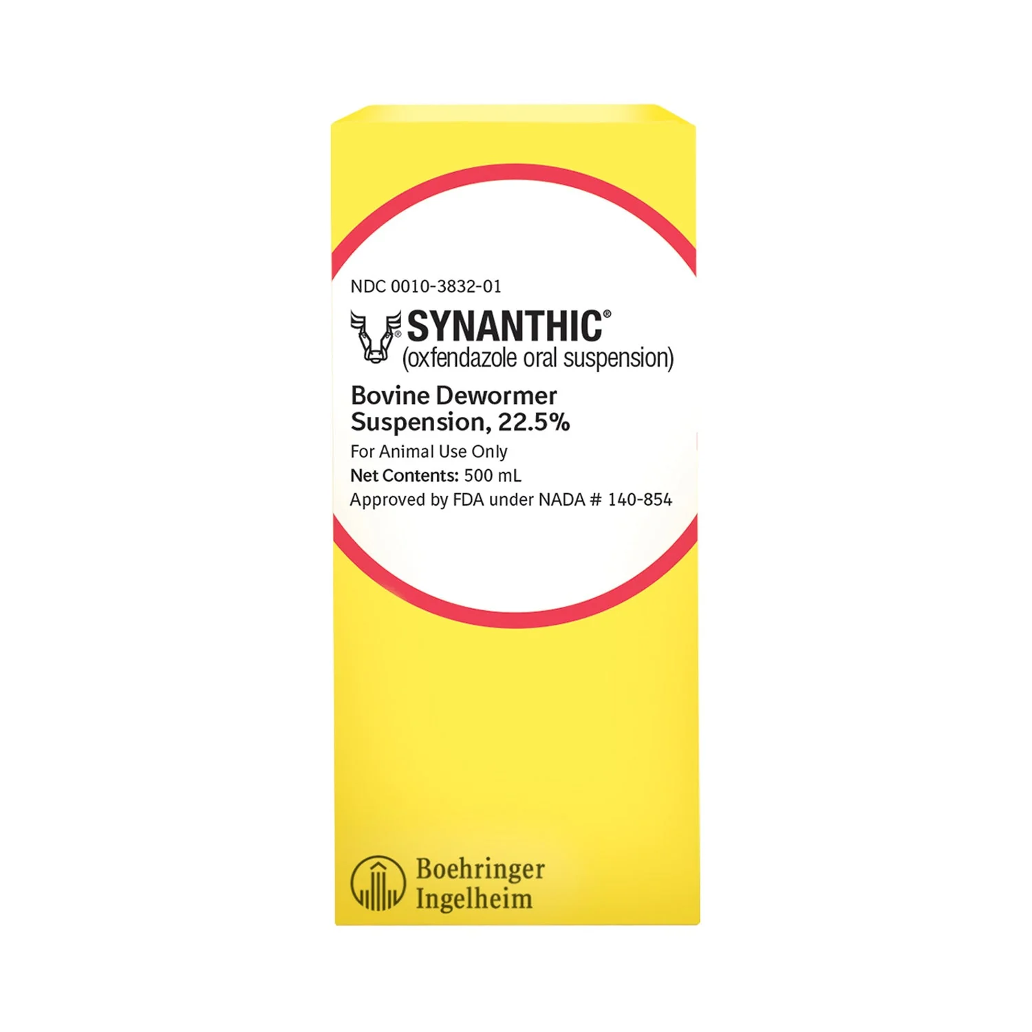 Synanthic 22.5% Bovine Dewormer Suspension, Oxfendazole Oral Dewormer for Cattle - Image 1