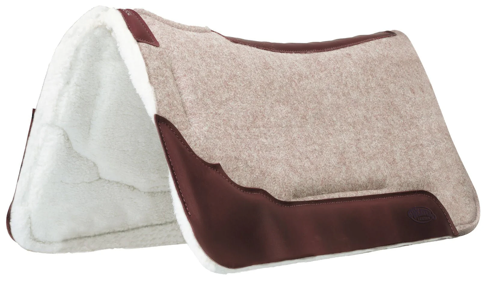 Synergy Contoured EVA Sport Foam Wool Saddle Pad, Merino Wool - Image 1