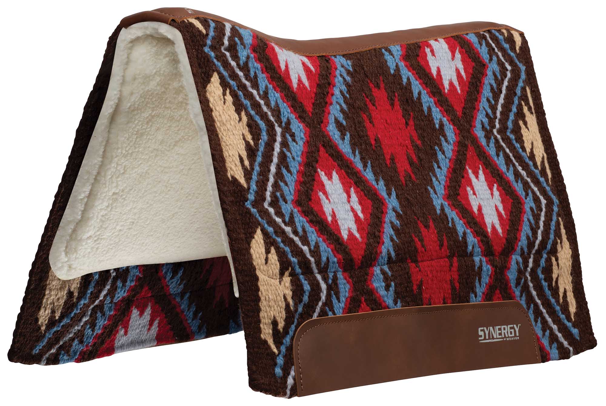 Synergy Contoured Performance Saddle Pad, Merino Fleece Lined, 3/4"x33"x38", Firestorm - Image 1