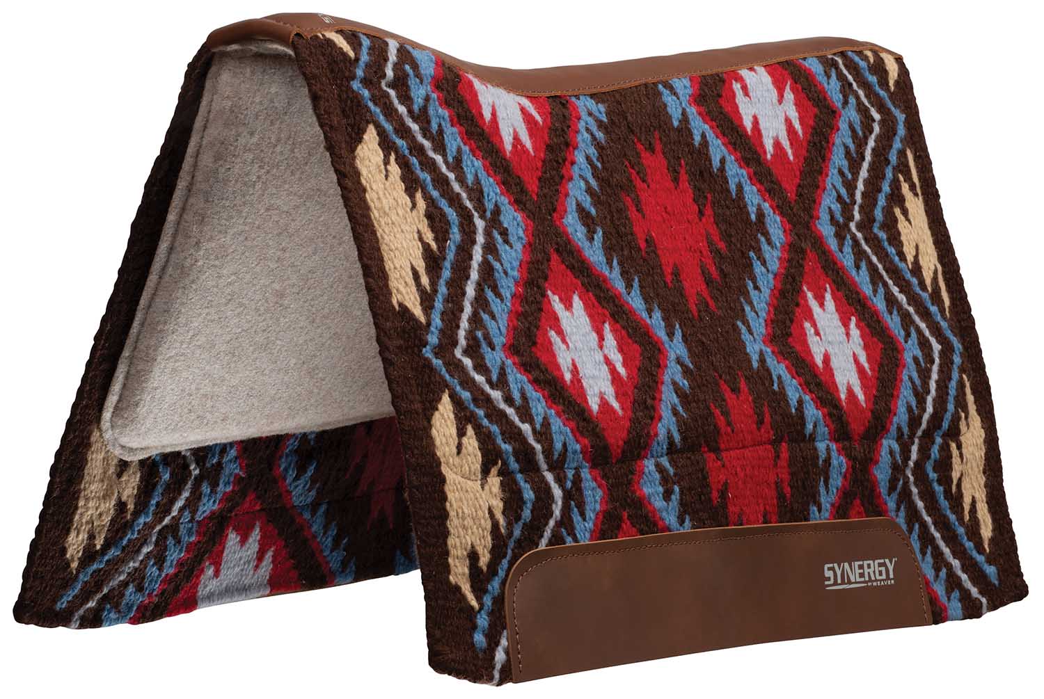 Synergy Contoured Performance Saddle Pad, Wool Blend Felt Lined, Firestorm - Image 1