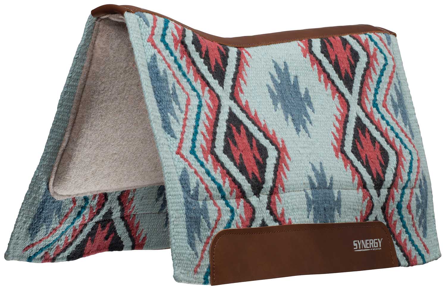 Synergy Contoured Performance Saddle Pad, Wool Blend Felt Lined, Firestorm - Image 3